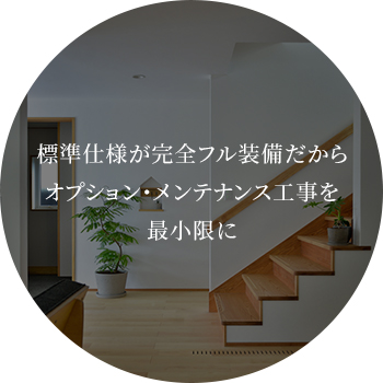 標準仕様が完全フル装備だからオプション･メンテナンス工事を最小限に