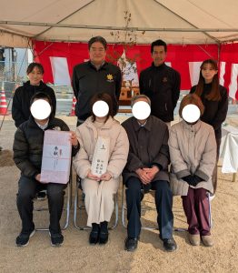 岡山市中区にて地鎮祭を執り行いました