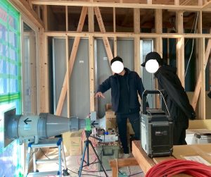 倉敷市にて気密測定会を行いました