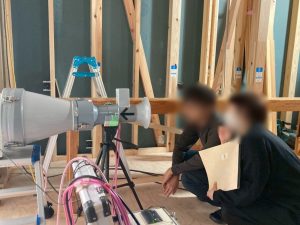 玉野市にて気密測定会を行いました